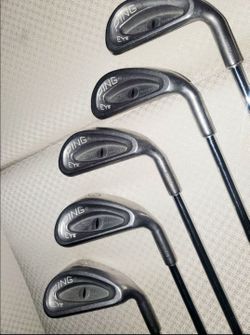 Vintage Ping Eye Iron Set 2-4-5-6-7-8-9-W Steel Shafts Made in USA Golf Club