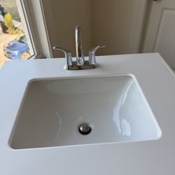 Vanity With Marble Top And Fittings 