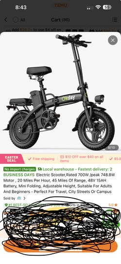 New folding electric bike