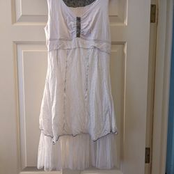 Forla Paris Lacy White Dress - Small