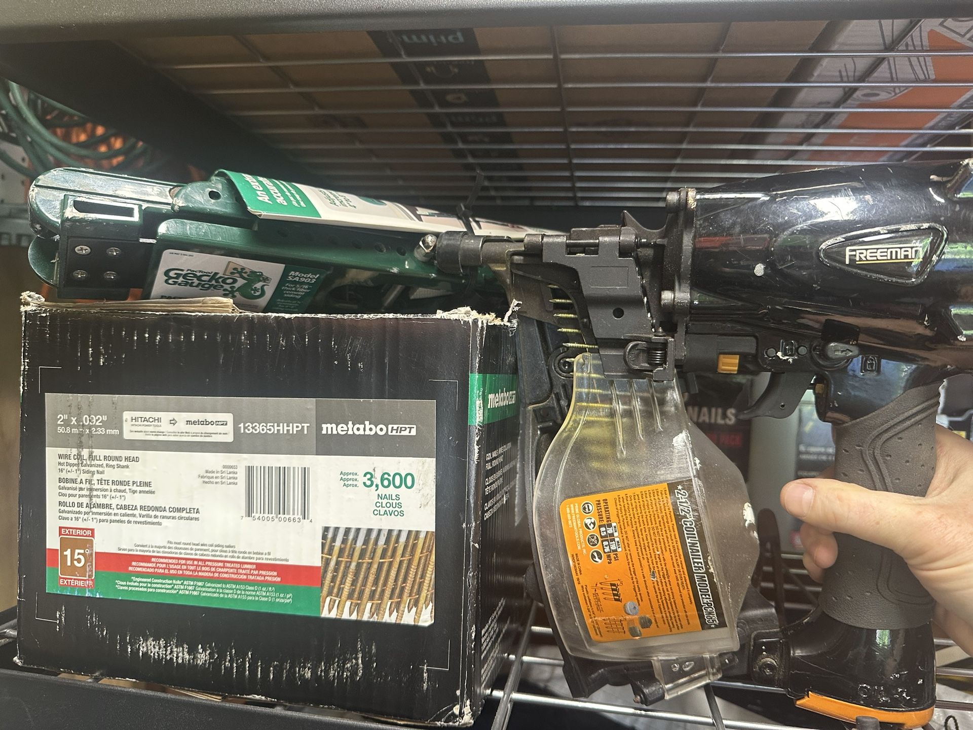 Siding Nailer And Ring Shank Nails