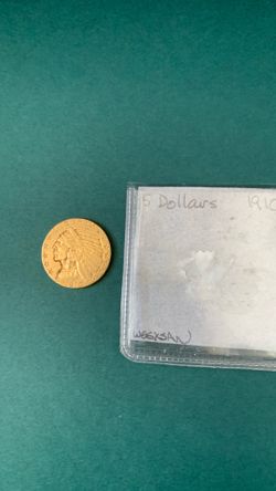 1910 5 Dollars Indian Head