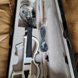 New!! Electronic Violin 4/4. White