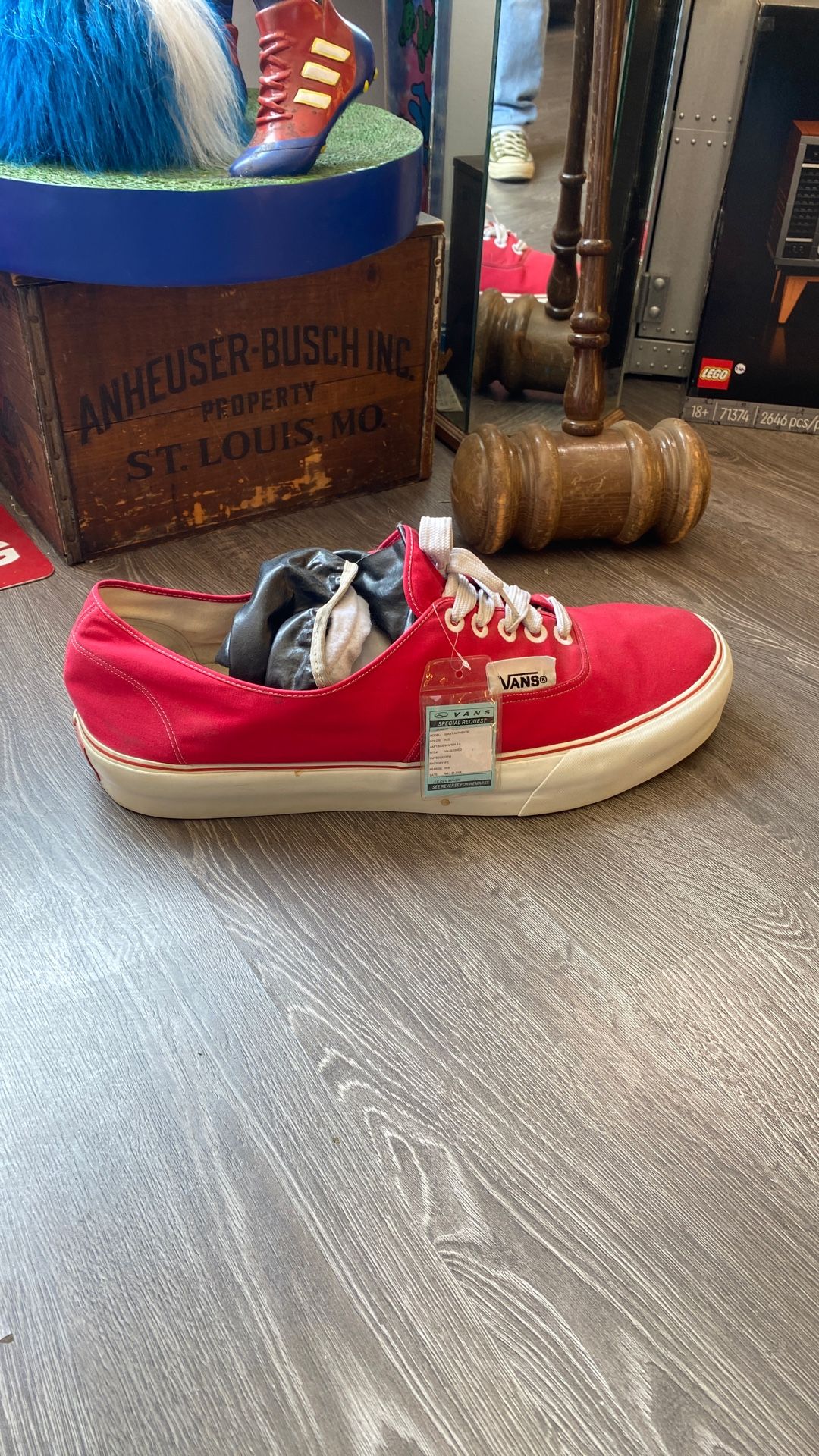 Giant Vans Authentic Shoe Red Display