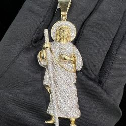 St. Jude Natural Diamonds 14k Yellow Gold Pendant