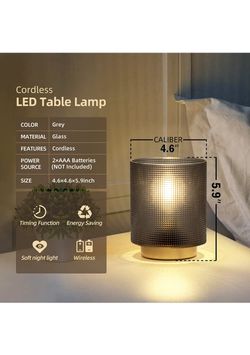Battery Operated Table Lamp, Cordless Lamps for Home Decor, Battery Powered  Nigh