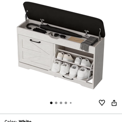 Shoe Storage Bench Cushion, Entryway Bench with Storage, End of Bed Shoe Benches, Small Shoe Rack Benches, Entry Way Shoes Cabinet for Entryway, Bedro