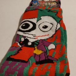 Half Joker Half Harly Quinn Cute Socks Size 6 To 12