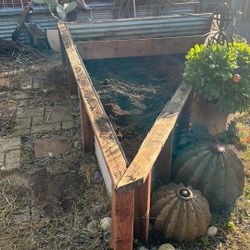 Pressure Treated Lumber And Corrugated Metal Garden Bed