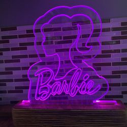 Led Barbie Desktop Sign/night lite 