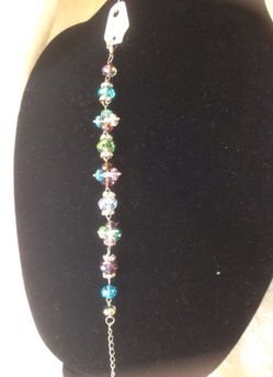 Crystal bracelet. 8 " plus extender