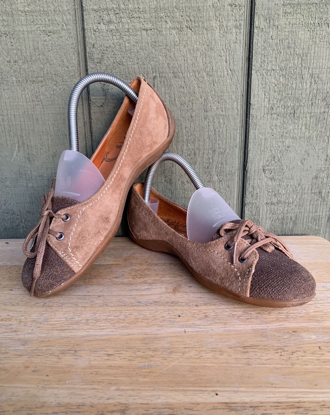 Merrell Rosella Truss Otter Suede Brown Tan Women's Slip on Comfort Flats Sz 7.5