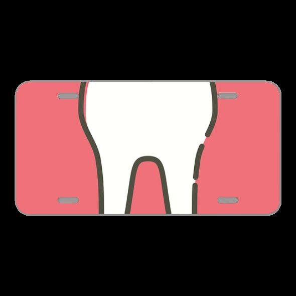 License Plate Novelty Car Front Tooth Dentist Tooth Enamel Toothpaste