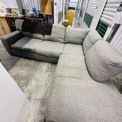Nice Grey Sectional And Queen Mattress $165 For Both 