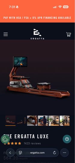 Ergatta Water Rower Luxe