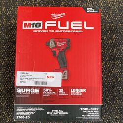 MILWAUKEE 2760-20 M18 FUEL SURGE 1/4” Hex Impact Driver, Tool-Only