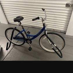 Bike, Beach Cruiser, With Long Board Rack