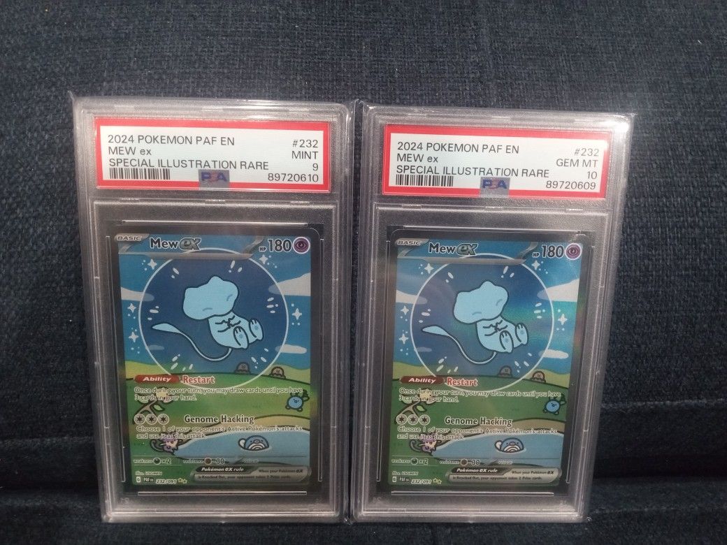 PSA Graded Pokemon Cards Bubble Mew Paldean Fates SIR
