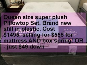 Queen Size Super Pillowtop Mattress Set