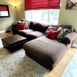 $200 Large Couch with Chaise Lounge