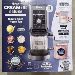 Brand New Ninja CREAMi XL Deluxe Ice Cream Maker – 11-in-1 Frozen Treat Machine