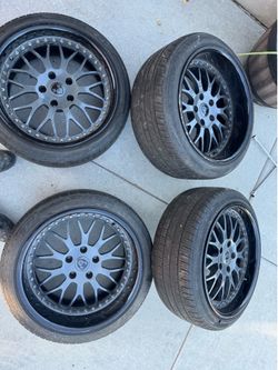 5x120 Iforged seneka 18” 2 piece wheels 9.5 front 10” rears
