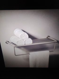 New Kohler kumin 26" towel rack and bar with mounting hardware in brushed nickel
