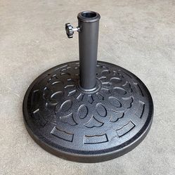 (New in box) $30 Patio Umbrella Base 19” Round Stand Outdoor Garden Market, Weight 30lbs 