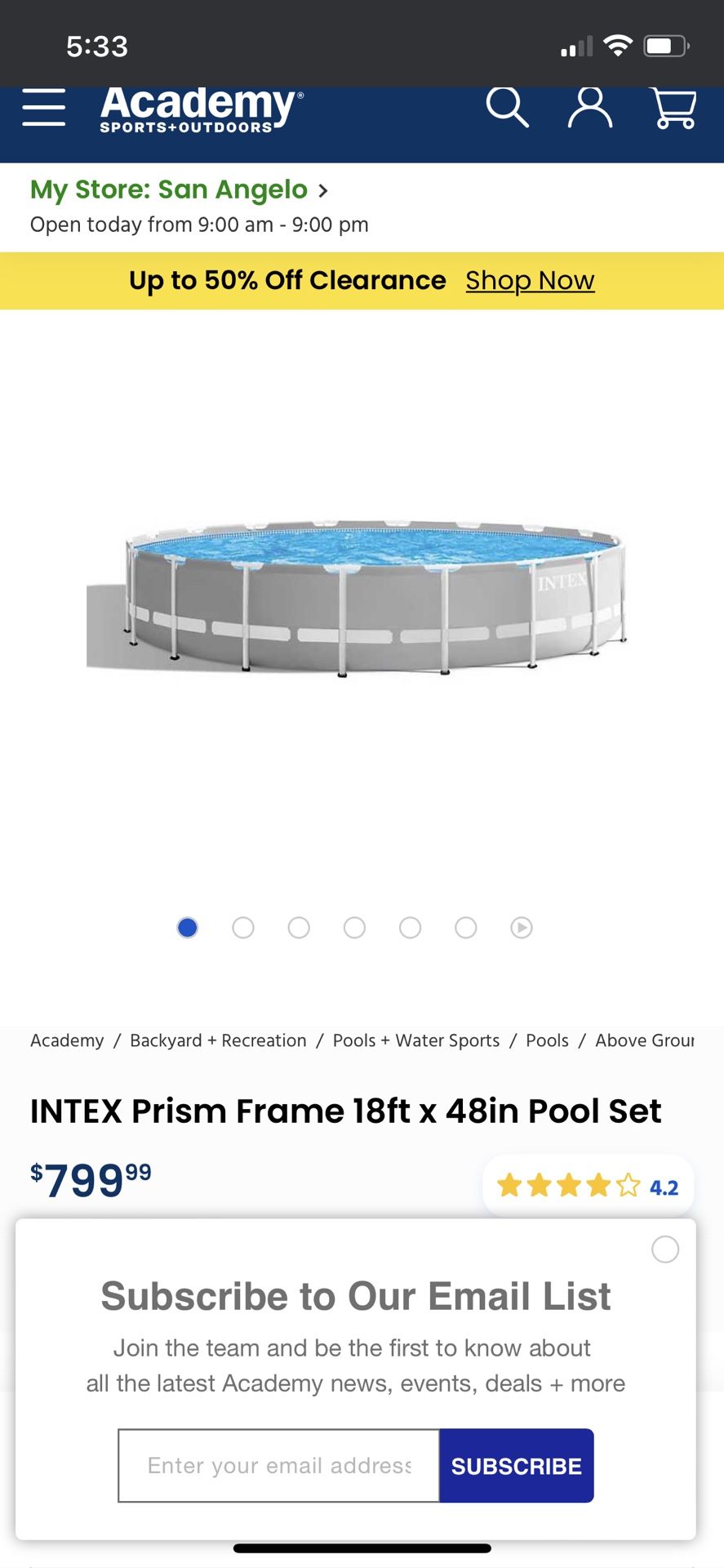 Intex Swimming Pool 
