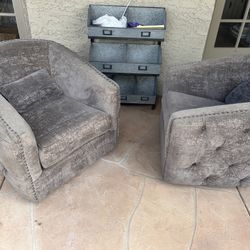 Two Potato Barn Swivel Chairs 