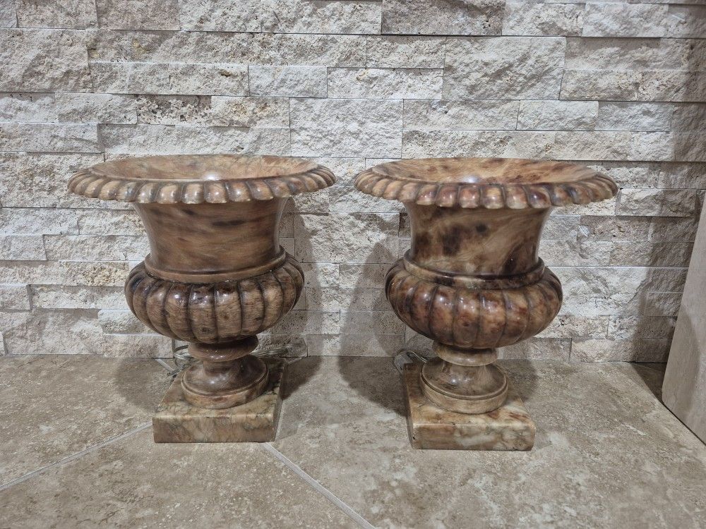 Antique Marble Lamps.