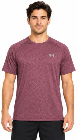 Under Armour Men's Medium Plum Patterned Short Sleeve Training T-Shirt