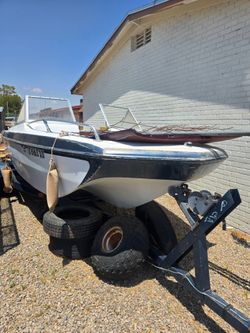 boat trailer and boat