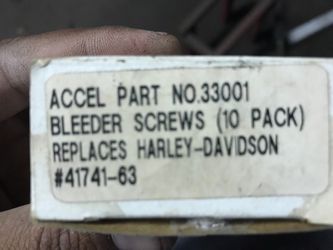 Brake bleed screws Harley Davidson