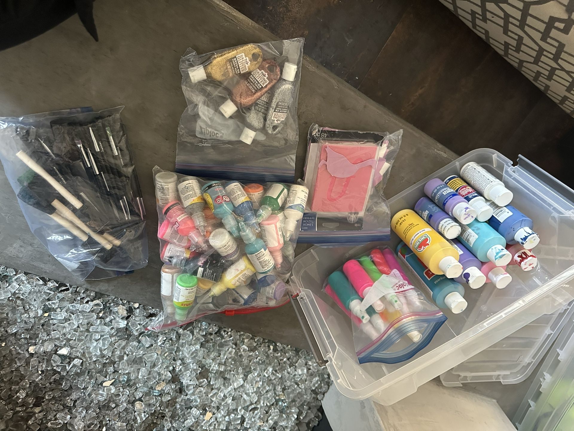 Art Supplies- Paint And Stencils