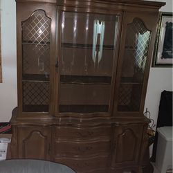 ANTIQUE Solid Wood China Cabinet 