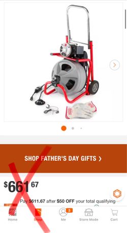 RIDGID K-400 Drain Cleaning Snake Auger Machine, C-31 IW 3/8 in. x 50 ft. Cable inside Drum plus 4-Piece Tool Set