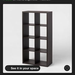 Brightroom Black Oak 8 Cube Organizer