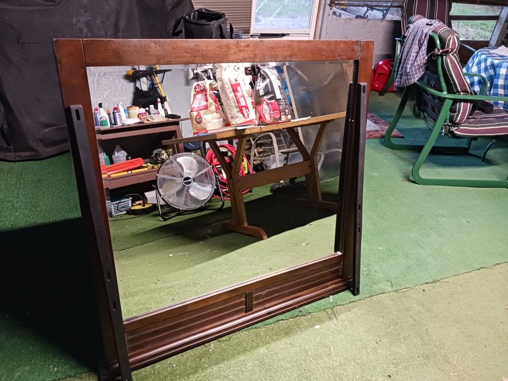 LIFESTYLE MIRROR COLOR LIGHT BROWN RETANGULAR 