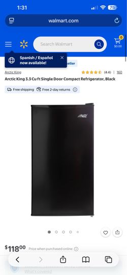 Arctic King 3.3 Cu ft Single Door Compact Refrigerator, Black