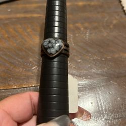 Snowflake Obsidian  Ring
