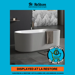 Garvee Acrylic Freestanding Bathtub Deep Soaking Tub with Non-Slip Base