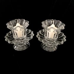 Princess House Crystal Candle Holders