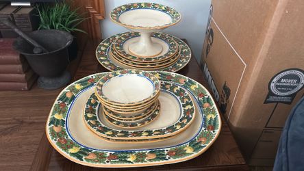 Vintage Adams Titian Ware Royal Ivory Dinner Set