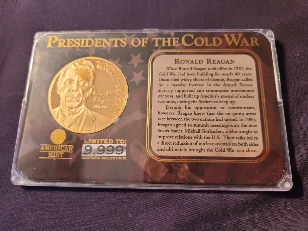 Ronald Reagan American Mint Coin President's  of the Cold War
