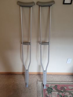Crutches with pads