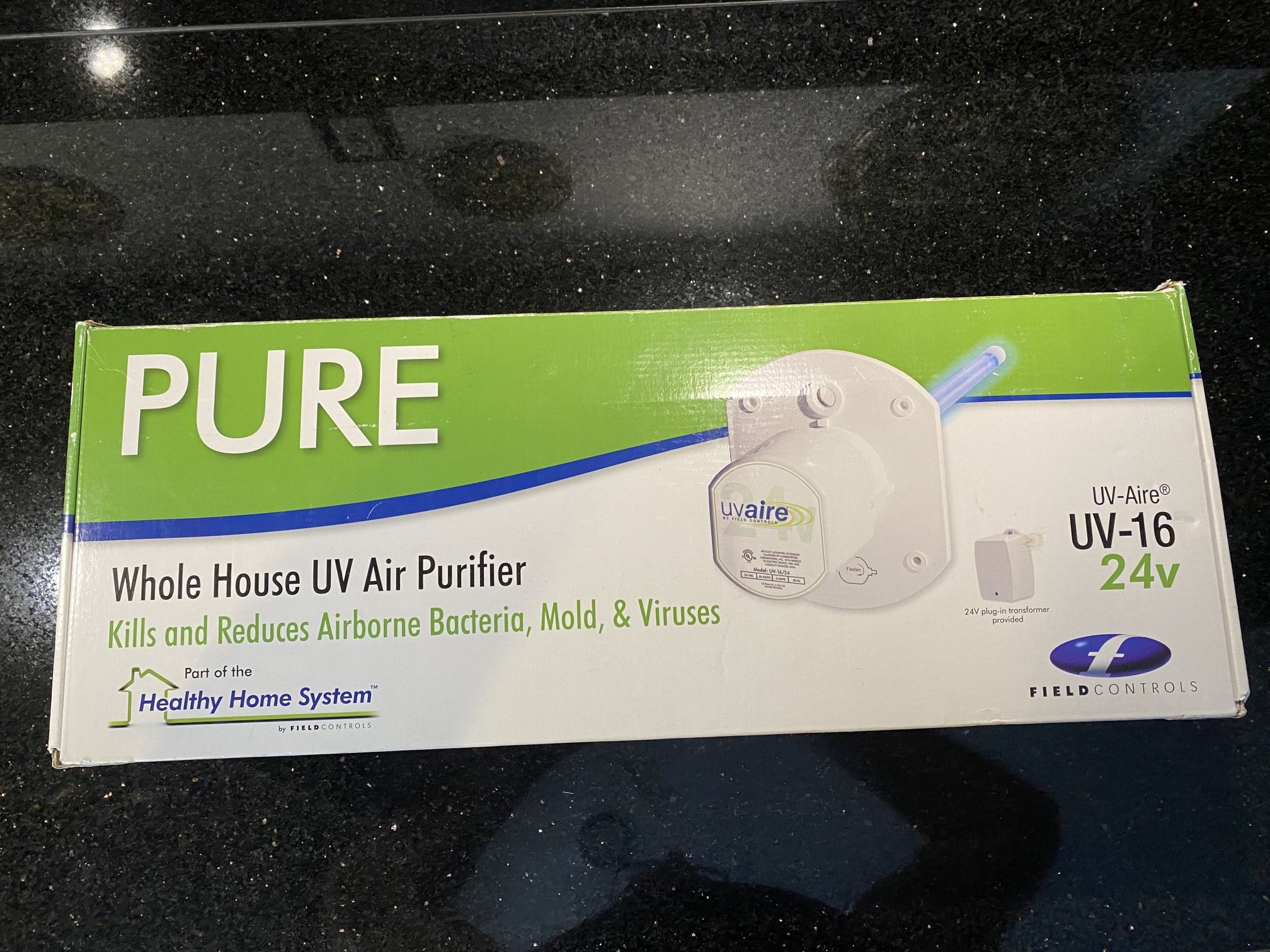 Field Controls PURE Whole House In Duct UV Air-Purifier UV-16 24V 16” NEW