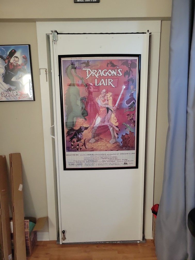 27x40in Dragon's Lair Puzzled Board Framed