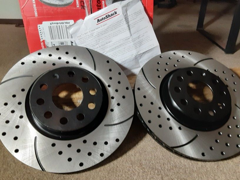 Front RotorSlotted And Drilled