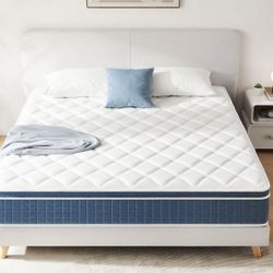 QUEEN MATTRESS - 10” Hybrid Memory Foam and Innerspring Mattress Queen Size